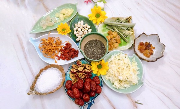 cach nau che duong nhan 10 vi