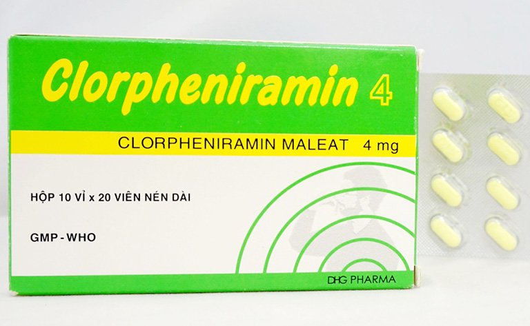 Thuốc trị mề đay Clorpheniramin