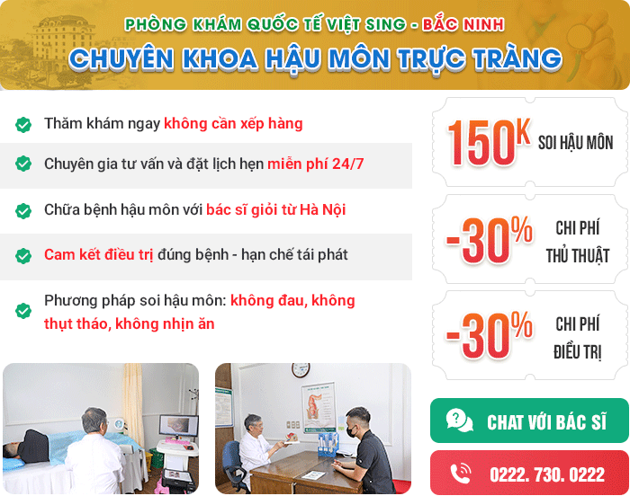Địa chỉ khám trĩ hàng đầu Bắc Ninh - Phòng khám Đa khoa Quốc tế Việt Sing